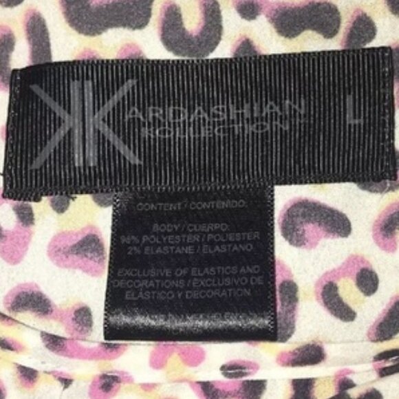 Kardashian Kollection Pink Leopard Print Top - Picture 4 of 4